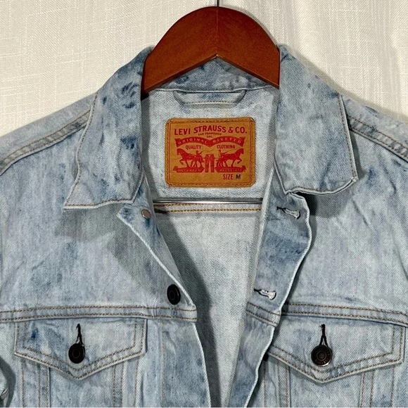 Levi’s Rare Sample Acid Wash Denim Trucker Jacket - Picture 3 of 9